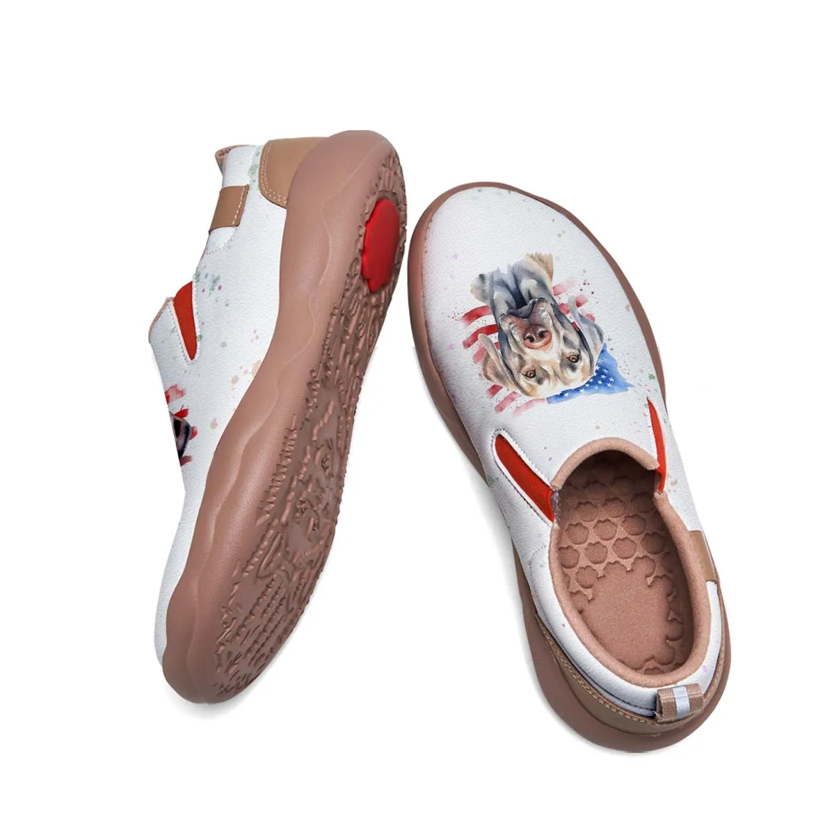 American Flag Dog Slip On