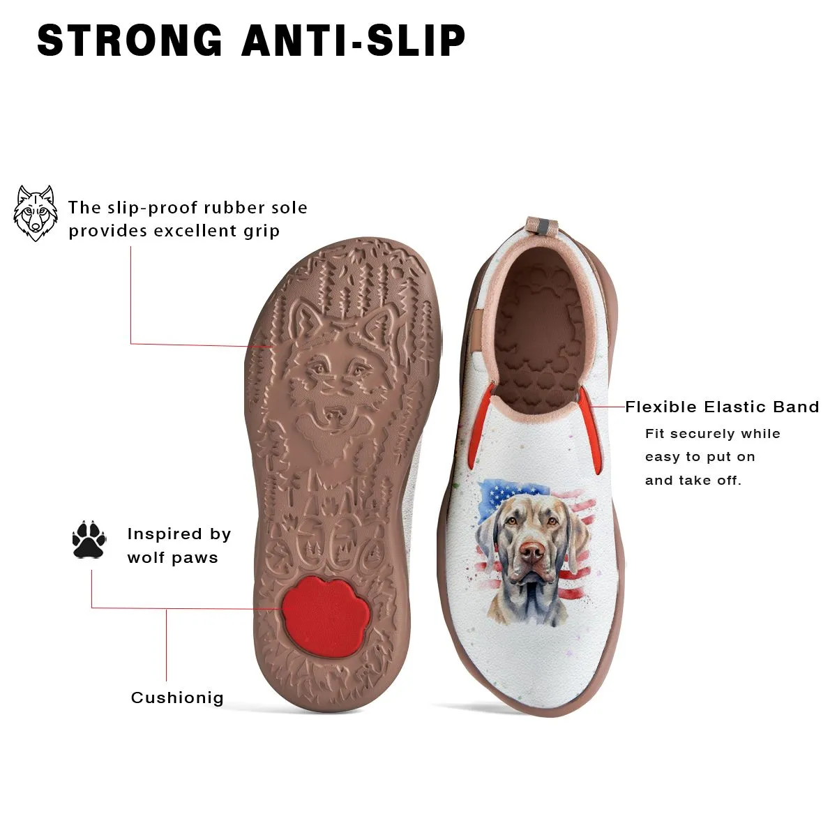 American Flag Dog Slip On