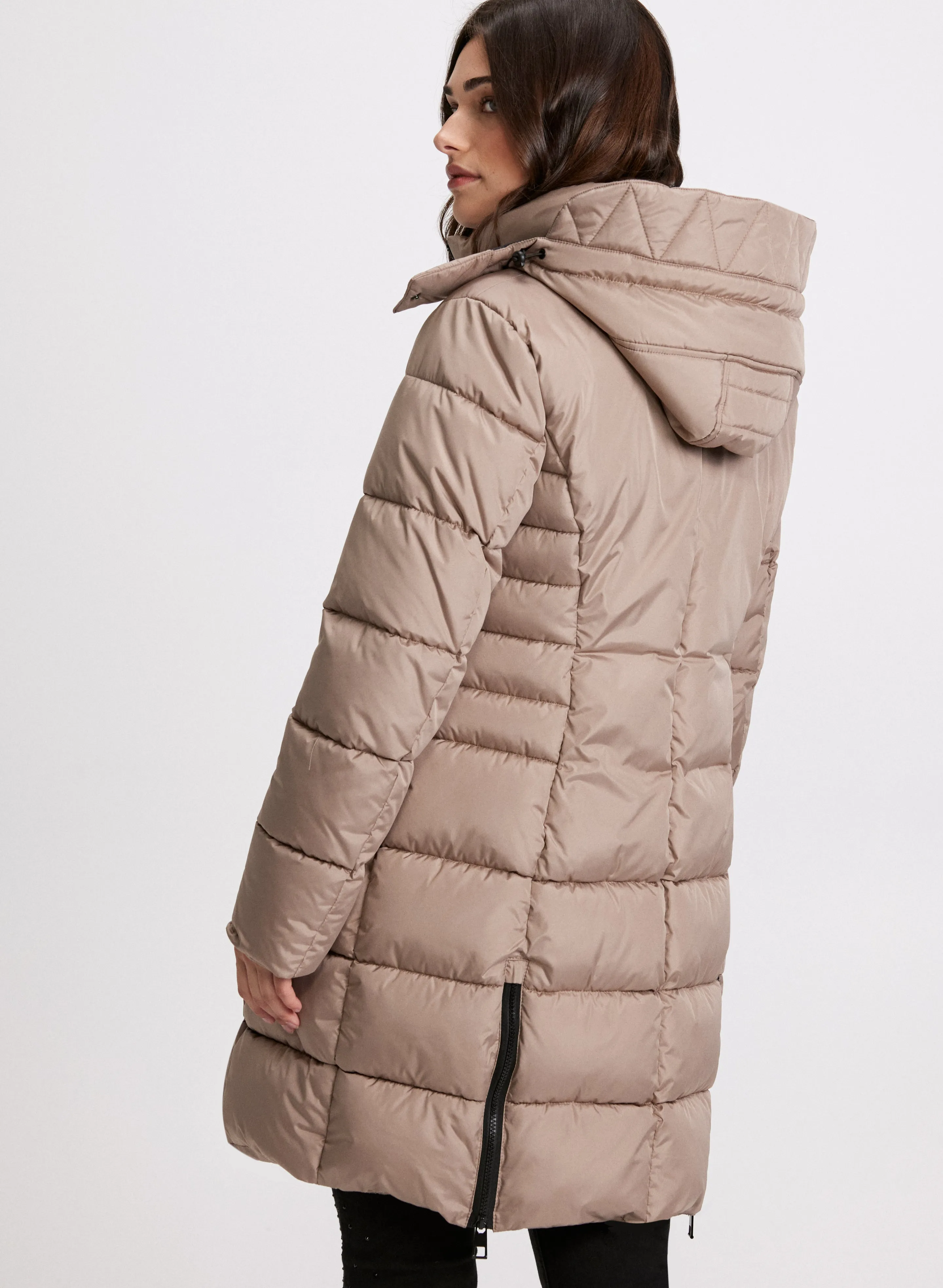 Box Quilt Puffer Coat