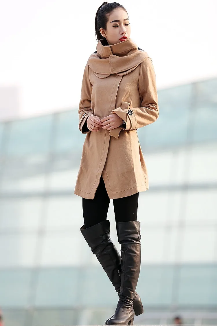 Brown Women's Winter Coat In Fashional Style C246