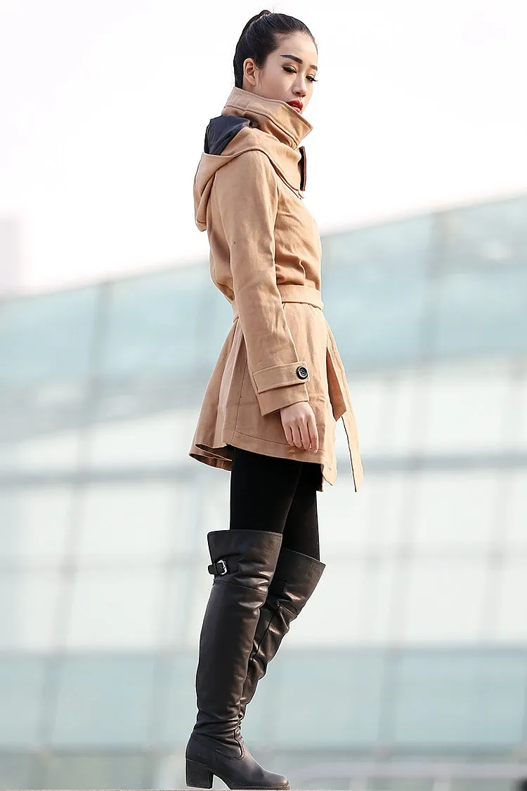 Brown Women's Winter Coat In Fashional Style C246