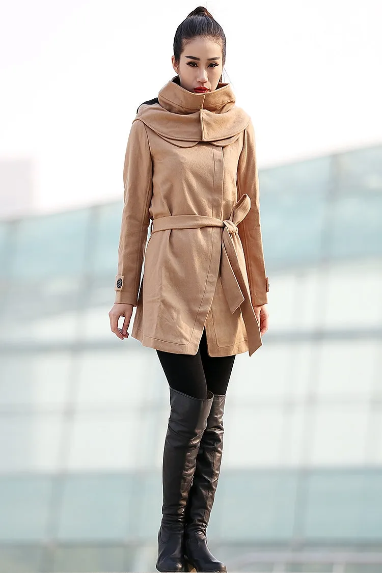 Brown Women's Winter Coat In Fashional Style C246