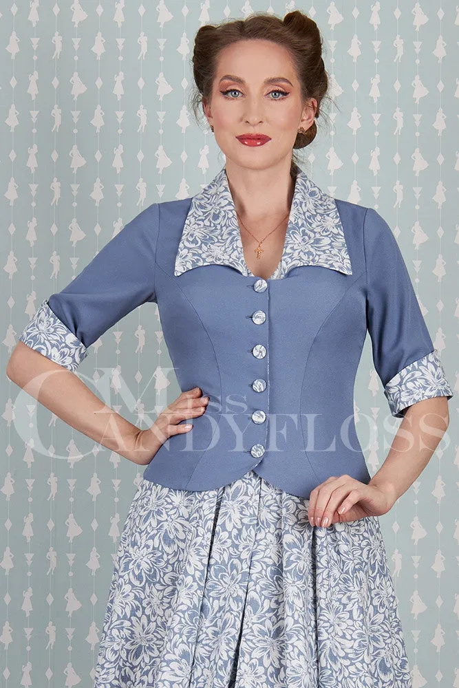 Claudia-Sable 1940s-Inspired blazer-blouse by Miss Candyfloss