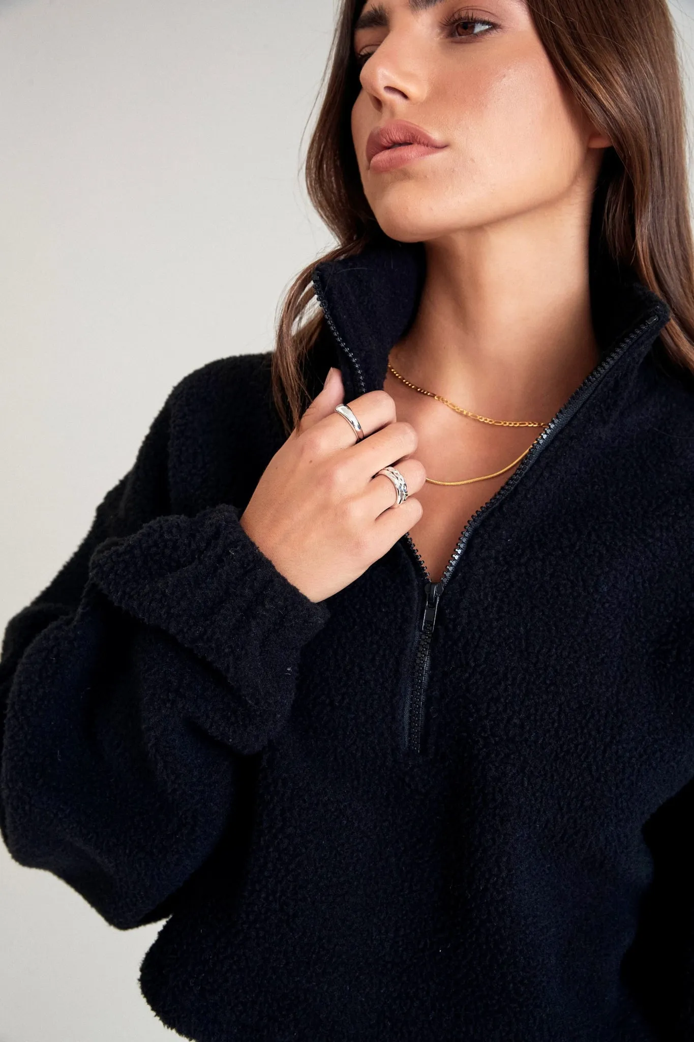 Cosy 1/2 Zip Crop Fleece