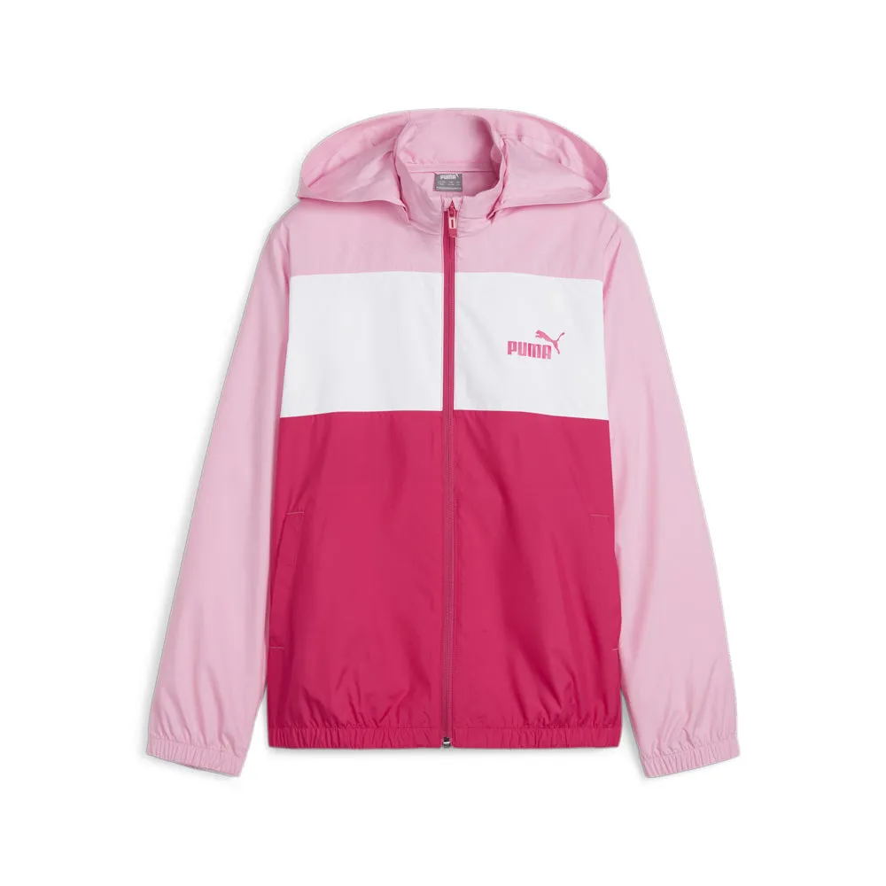 Essentials Color-Blocked Full Zip Windbreaker (Youth)