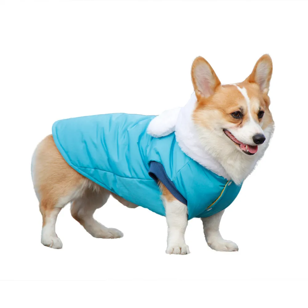 Fashion Snowy Weather Pet Cotton Clothes Cute Teddy Fadou Corgi Winter Hooded