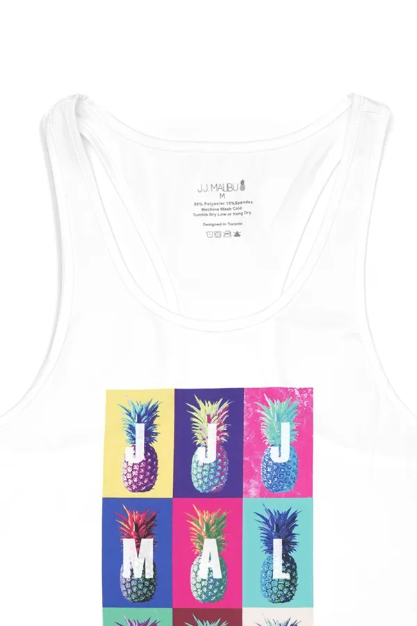 Feel-Me Scoop Bottom Tank - Multicolor Pineapple