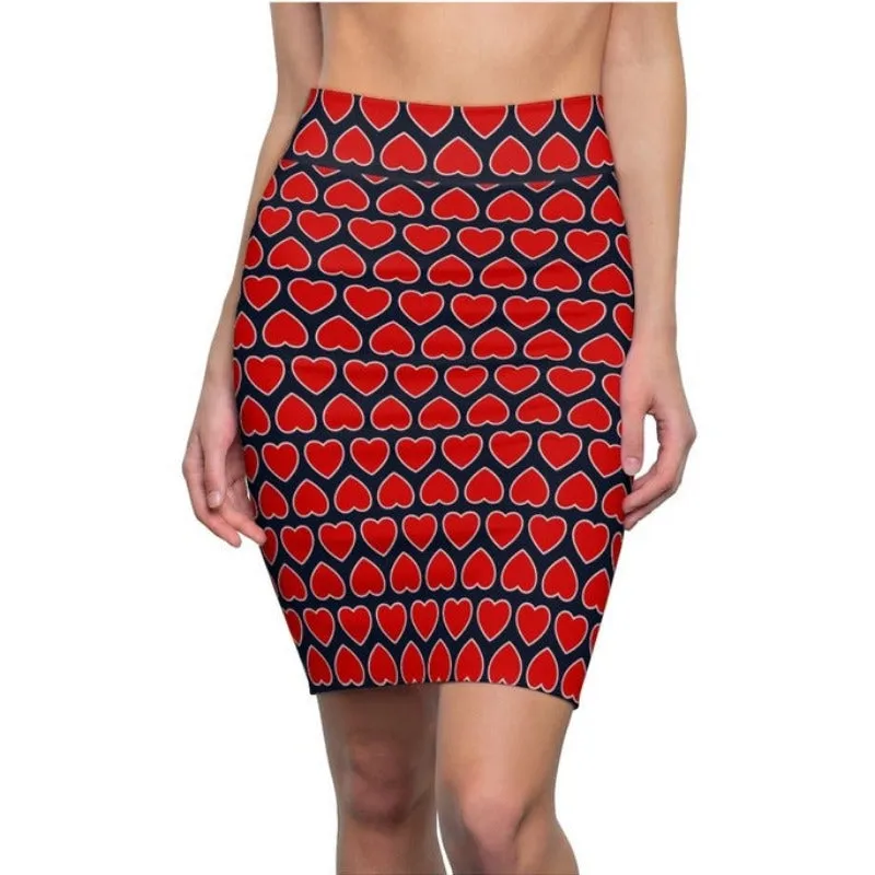 Heart to Heart Women's Pencil Skirt