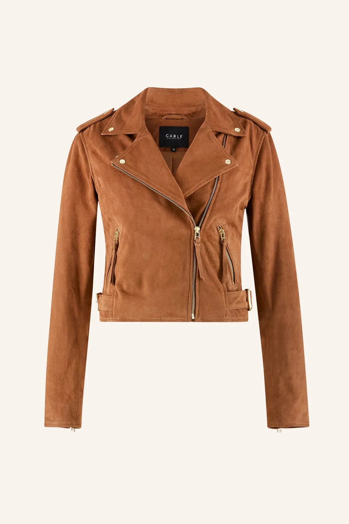 HENDRIX SUEDE BIKER JACKET | Rust