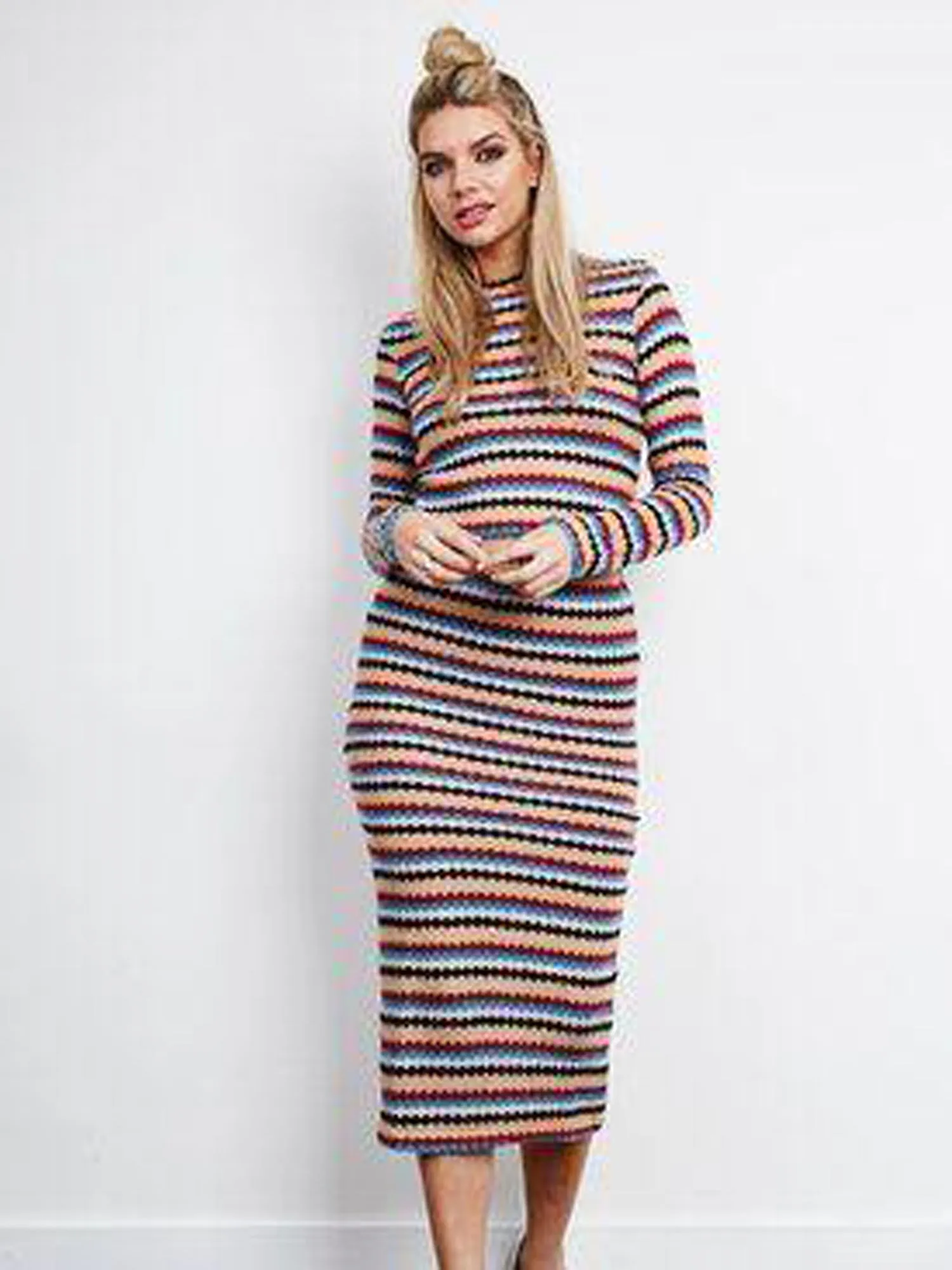 Jovonna London Knit Stripe Skirt