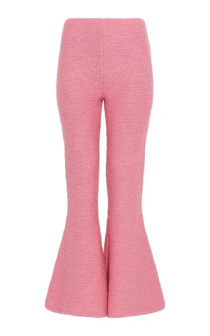 Karpo Flare Cropped Knit Pant in Rosa Cashmere Silk