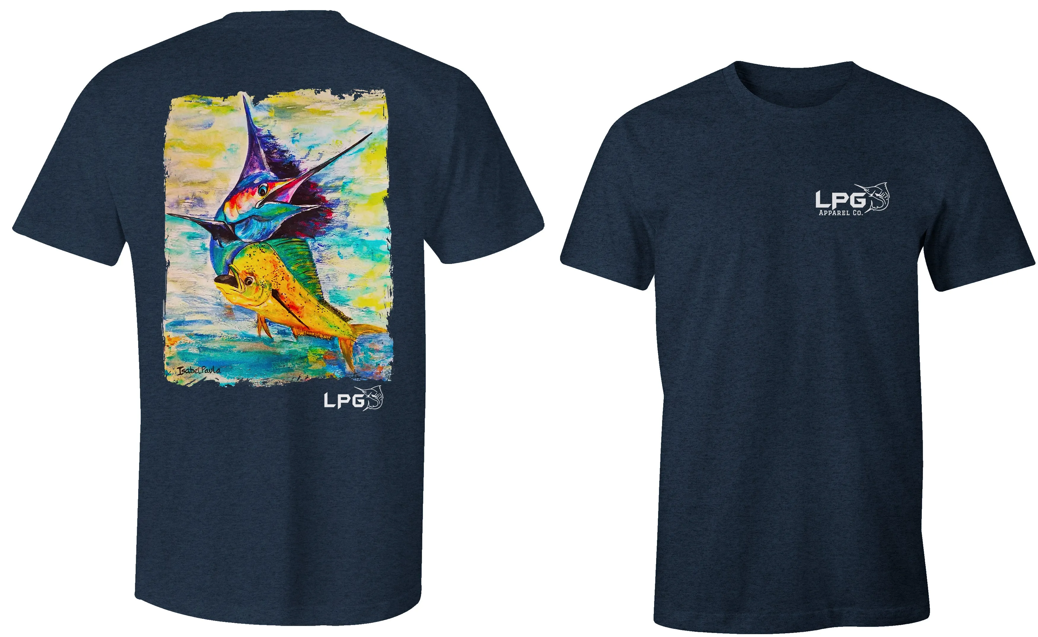 LPG Apparel Co. Sailfish  Mahi Combo Big Game Fishing Cotton T-shirt