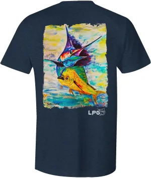 LPG Apparel Co. Sailfish  Mahi Combo Big Game Fishing Cotton T-shirt