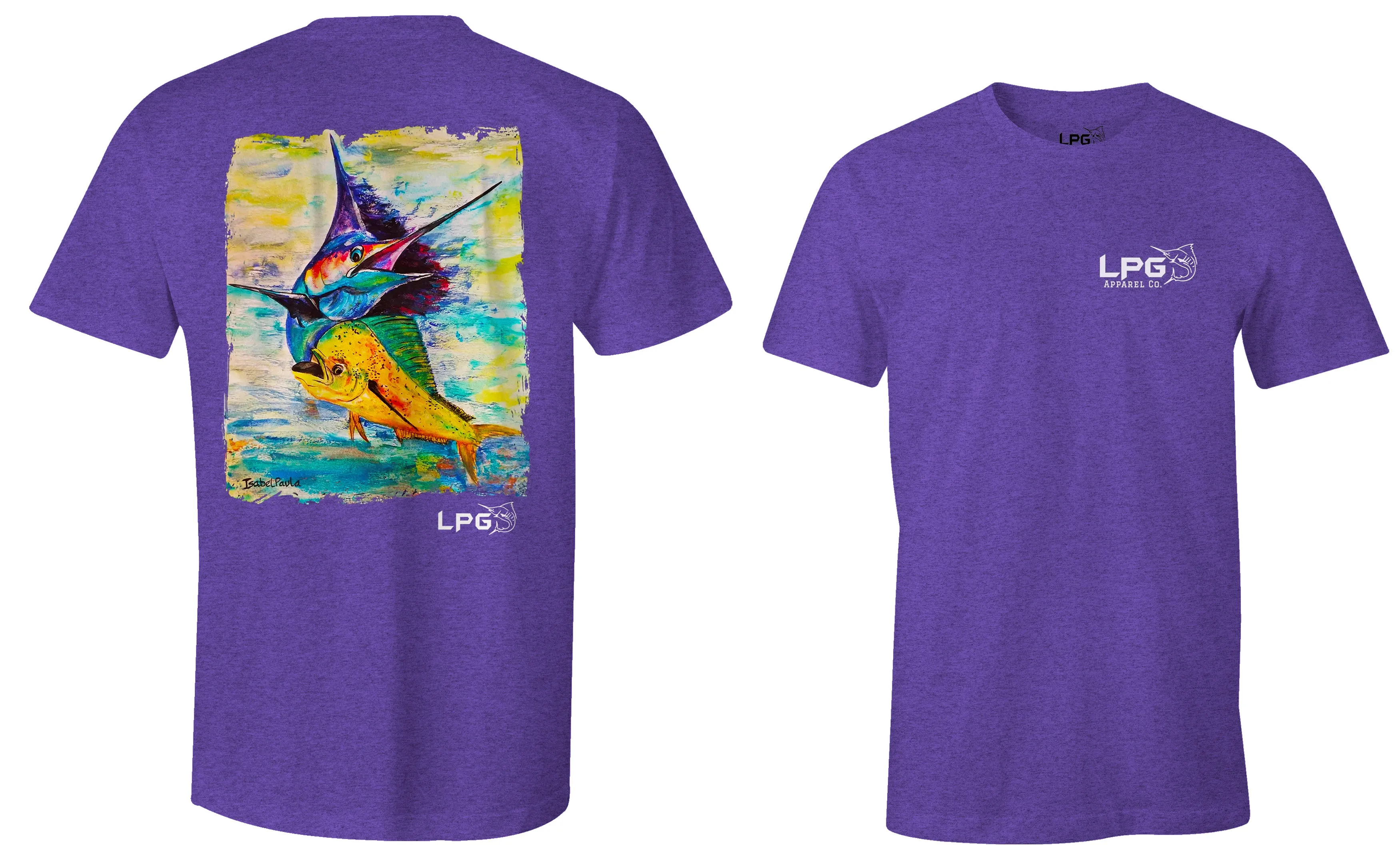 LPG Apparel Co. Sailfish  Mahi Combo Big Game Fishing Cotton T-shirt