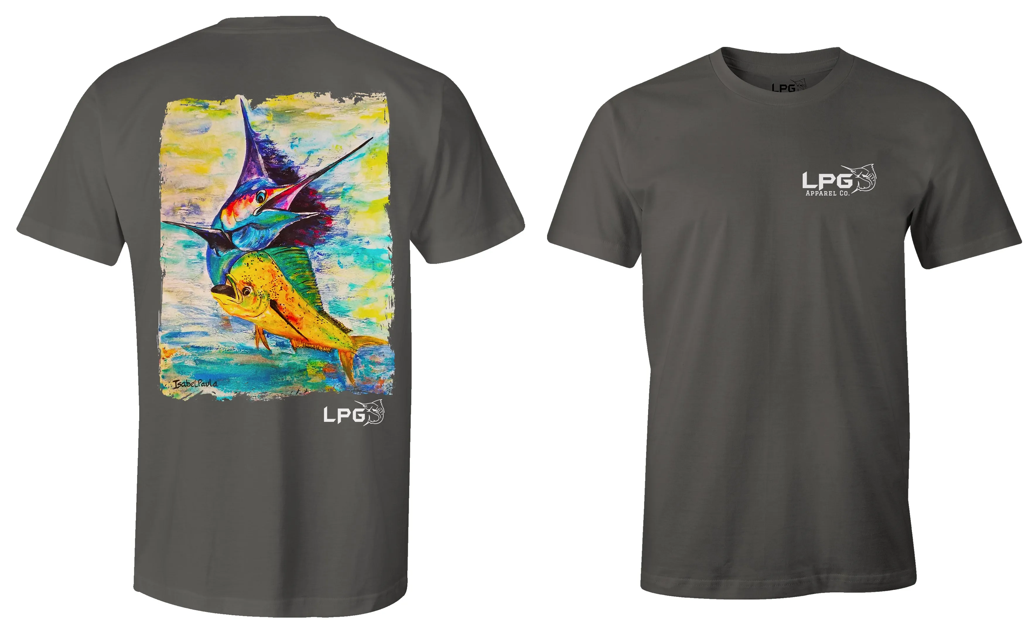 LPG Apparel Co. Sailfish  Mahi Combo Big Game Fishing Cotton T-shirt