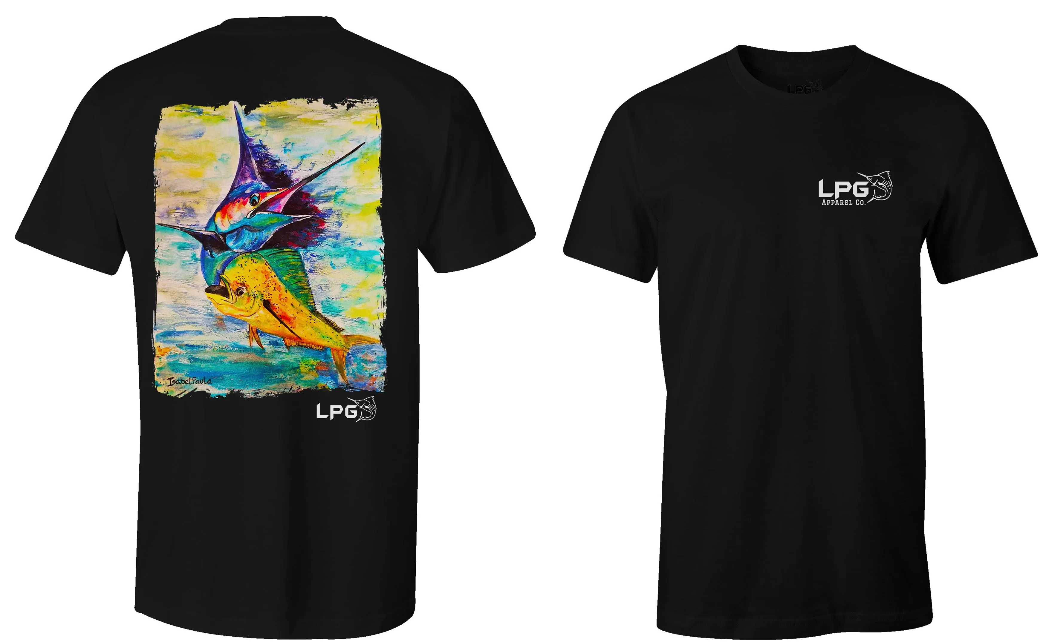 LPG Apparel Co. Sailfish  Mahi Combo Big Game Fishing Cotton T-shirt