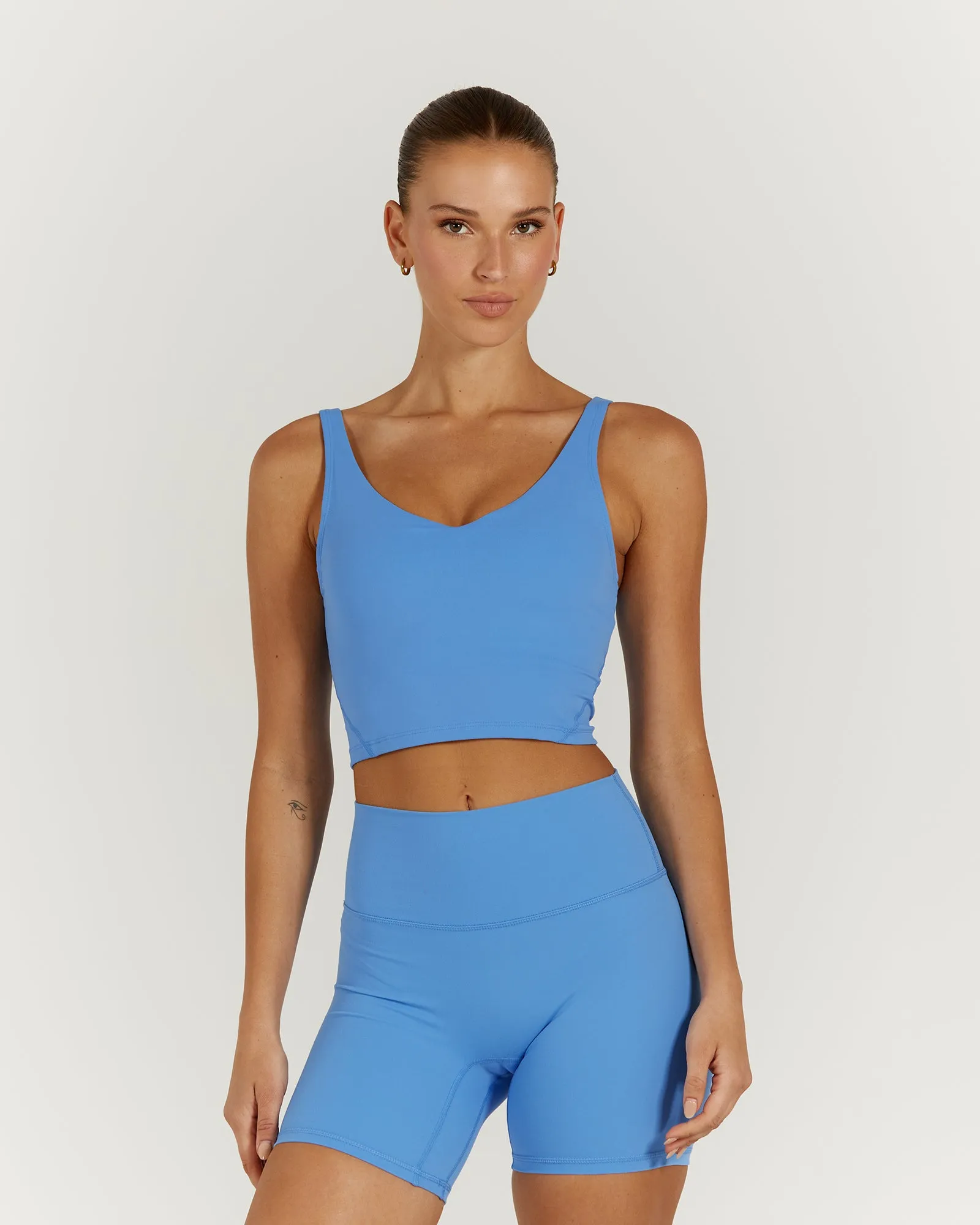 LUXE BROOKE CROP TOP - AERIAL BLUE