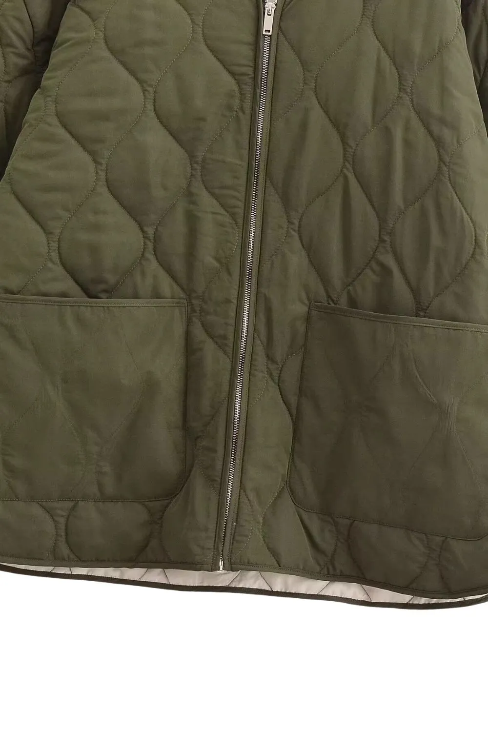 'Lynn' Minimalist Casual Synthetic Puffer Jacket