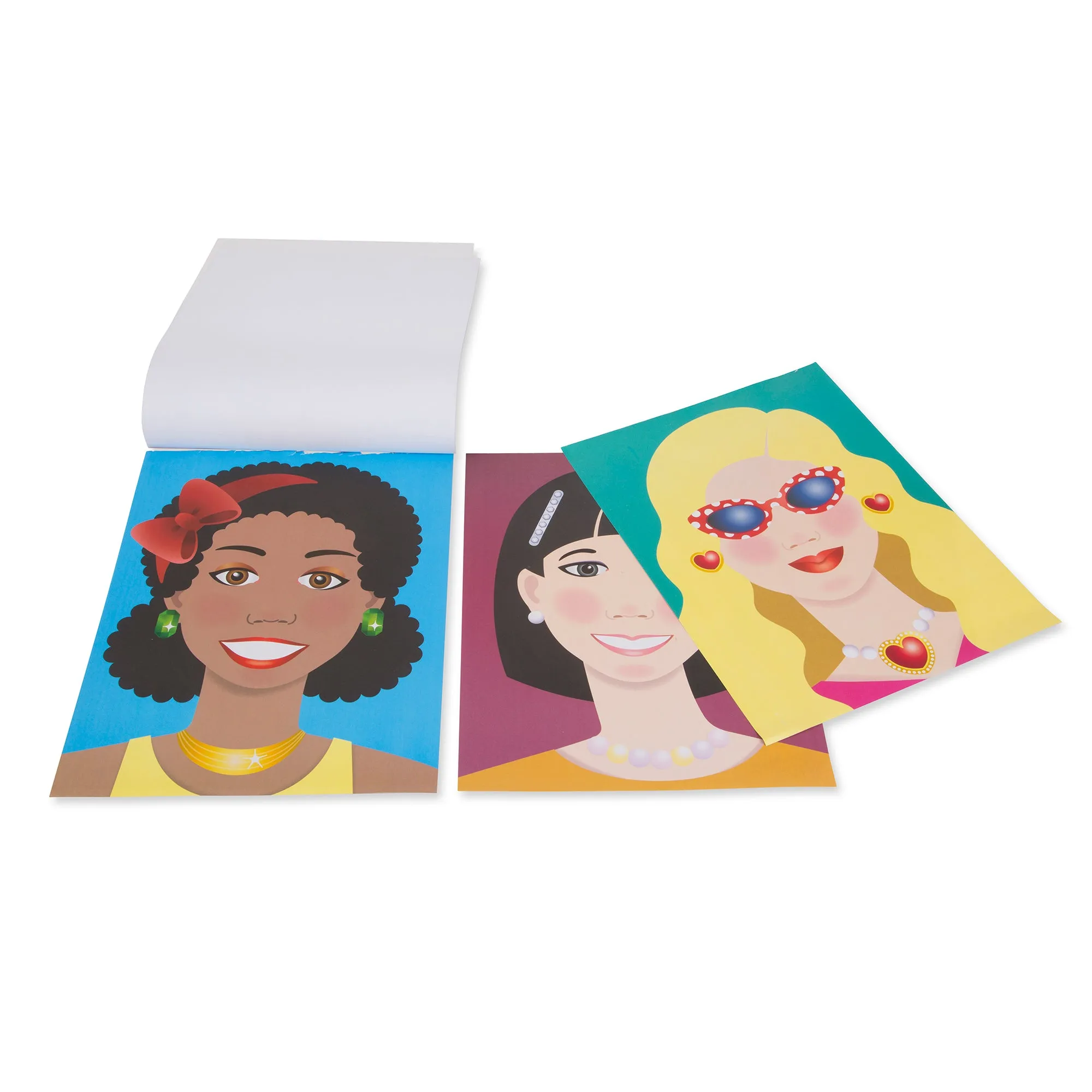 Make-a-Face Fashion Faces Sticker Pad