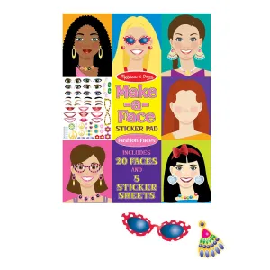 Melissa and Doug Make-a-Face Fashion Faces Sticker Pad