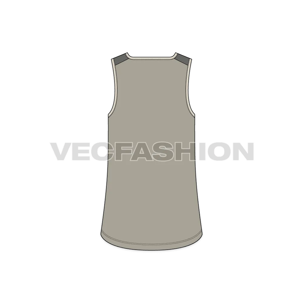 Mens Deep Square Neck Gym Tank