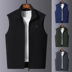 Men's Polar Fleece Stand Collar Vest Autumn New Warm Vest 5XL S4339346