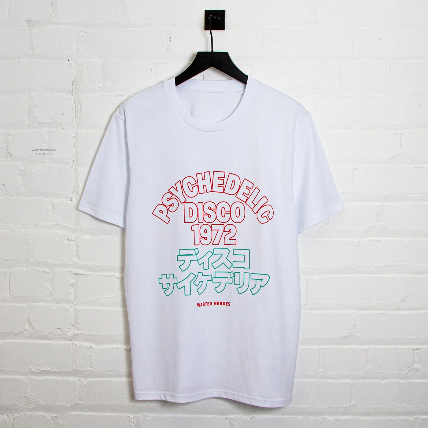 Outline 1972 Psychedelic Disco Front Print - Tshirt - White