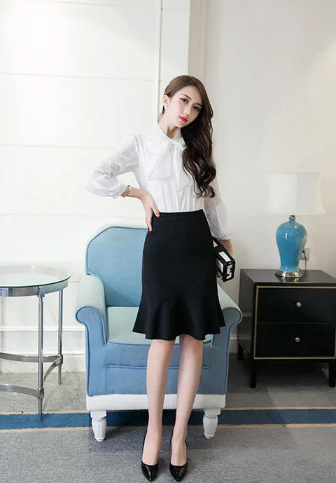 Plain Mermaid Pencil Skirt