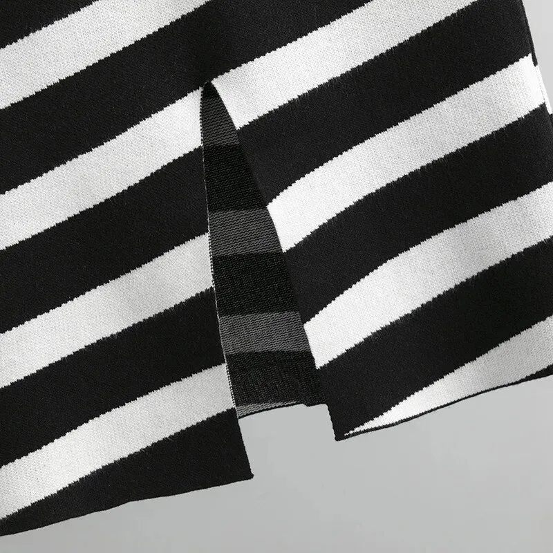 Pre Order:  Striped Pencil Knit Skirt