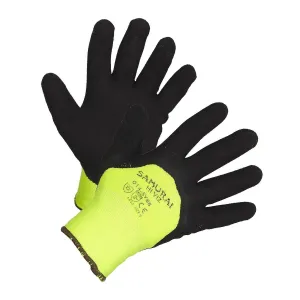 "Samurai Hi-Vis" Insulated and 3/4 Nitrile Coated High Performance Work Gloves