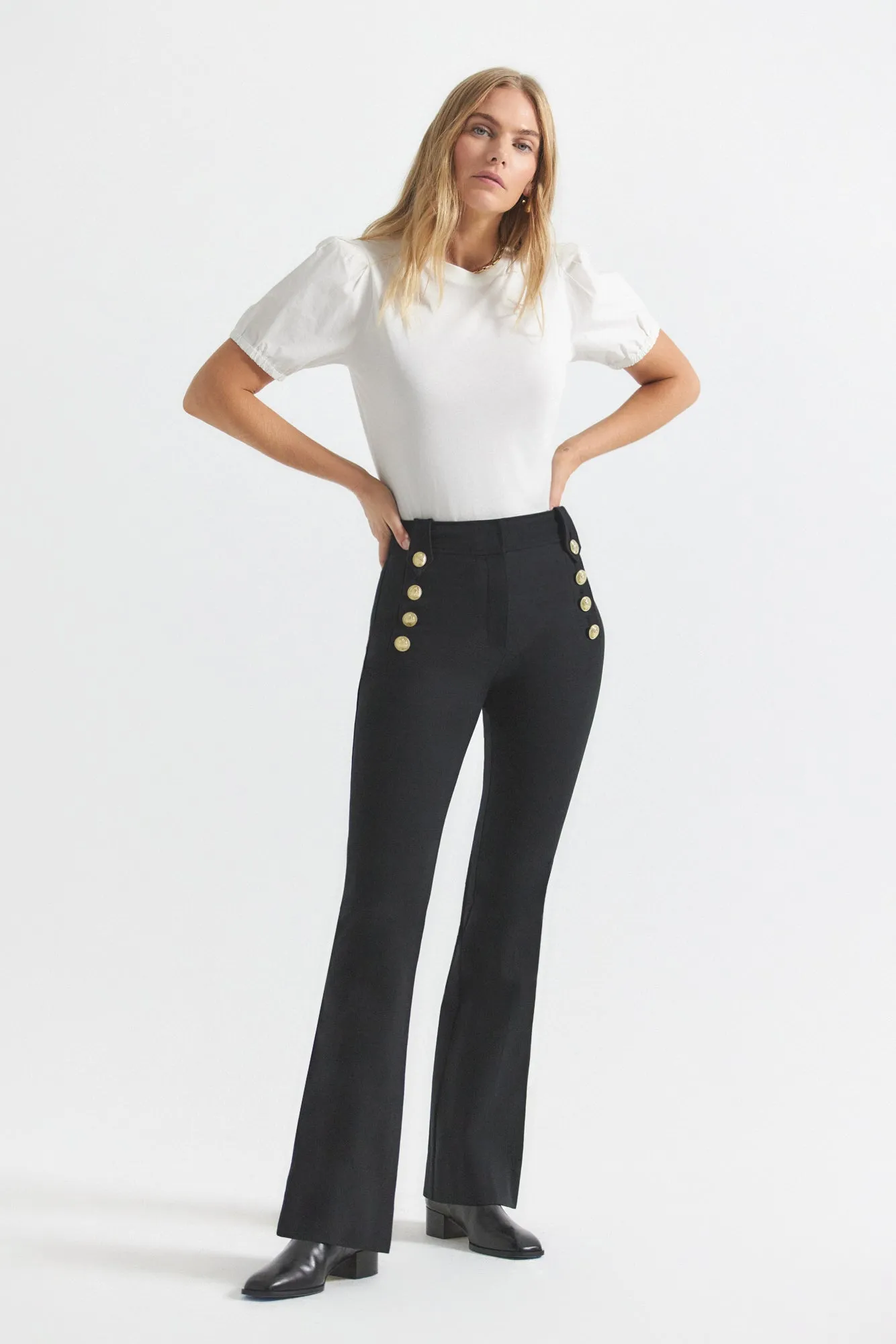 Robertson Flare Trousers - Black