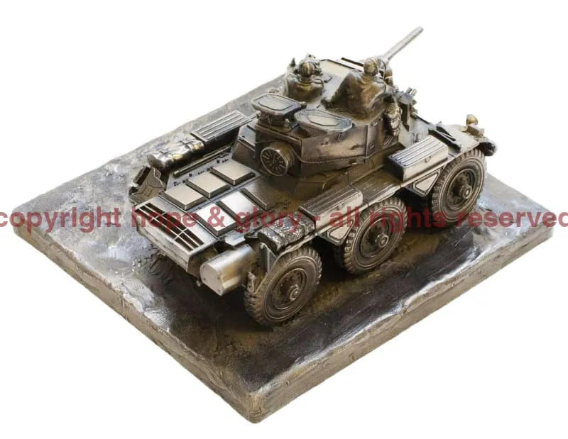 Saladin FV601 Armoured Car Cold Cast Bronze Military Statue