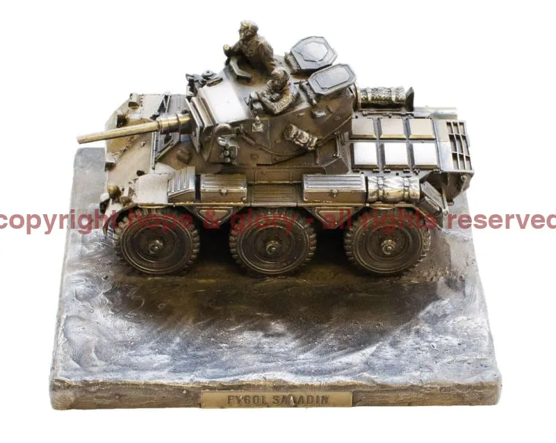 Saladin FV601 Armoured Car Cold Cast Bronze Military Statue