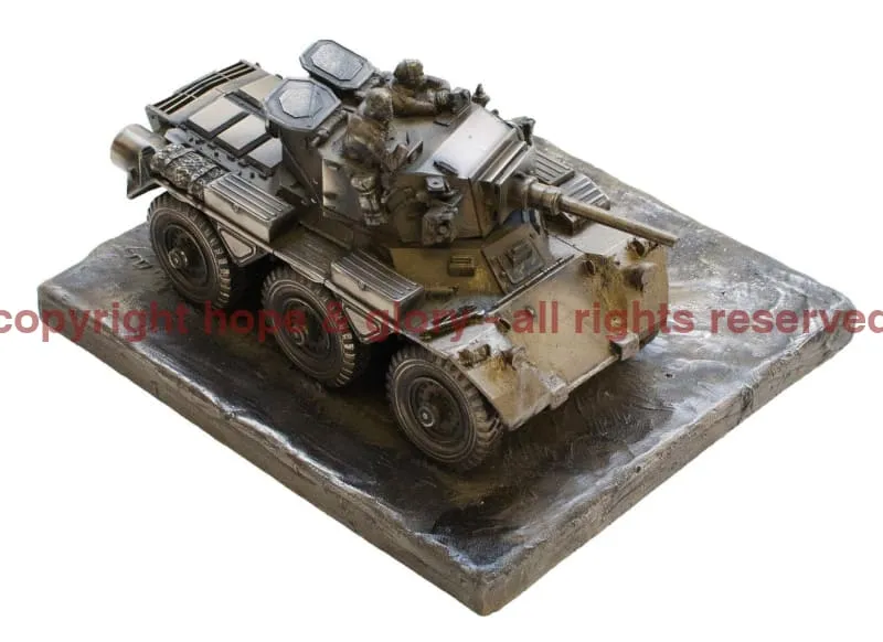 Saladin FV601 Armoured Car Cold Cast Bronze Military Statue