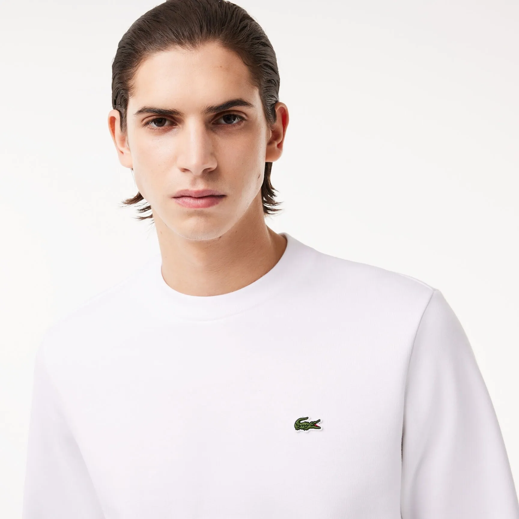 SH9608 QAO 001W LACOSTE SWEATSHIRT MEN WHITE