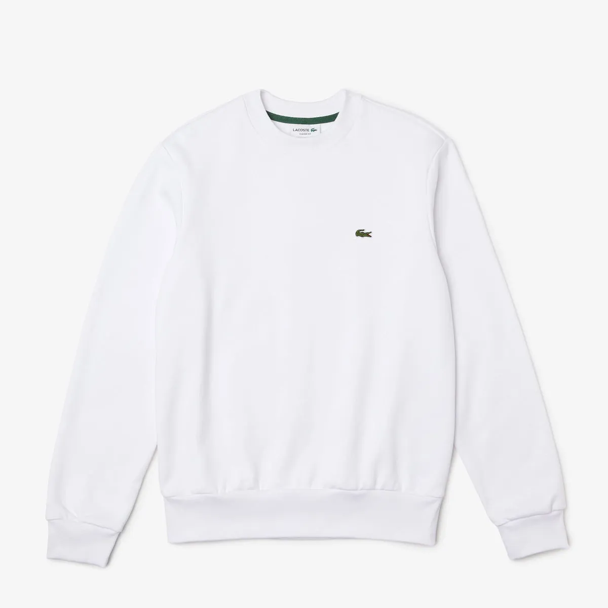 SH9608 QAO 001W LACOSTE SWEATSHIRT MEN WHITE