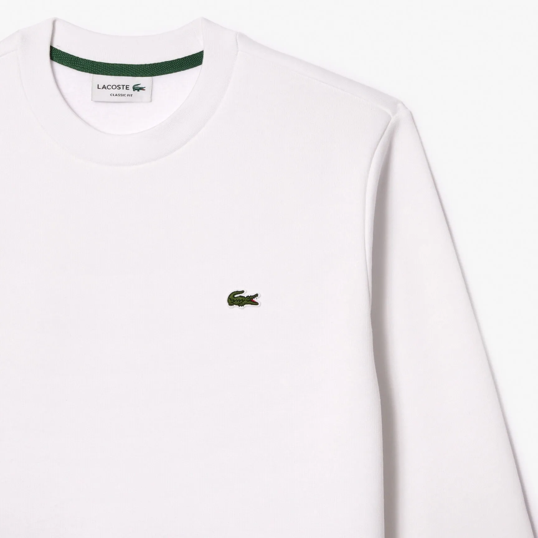 SH9608 QAO 001W LACOSTE SWEATSHIRT MEN WHITE