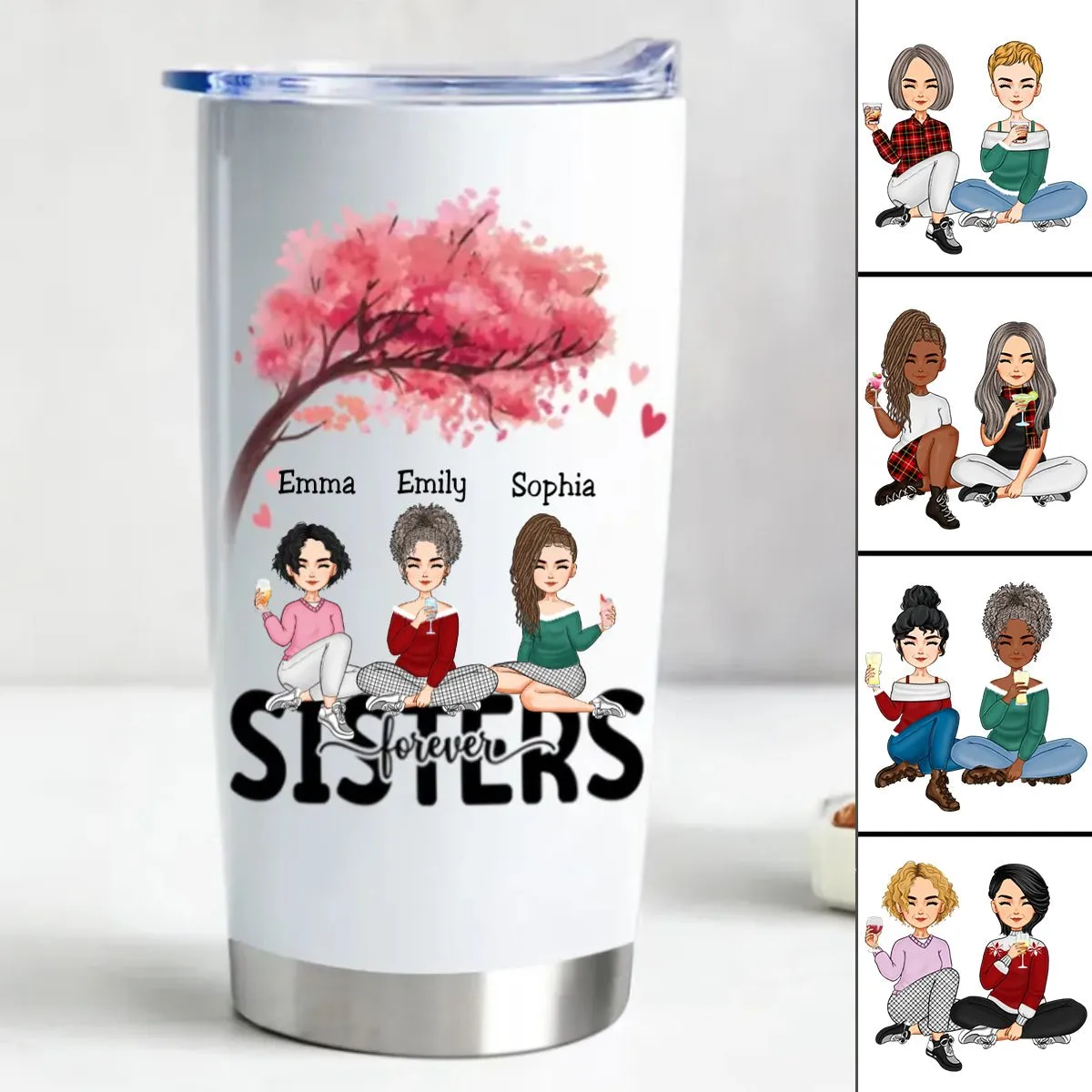 Sisters Forever Custom 20oz Insulated Tumbler