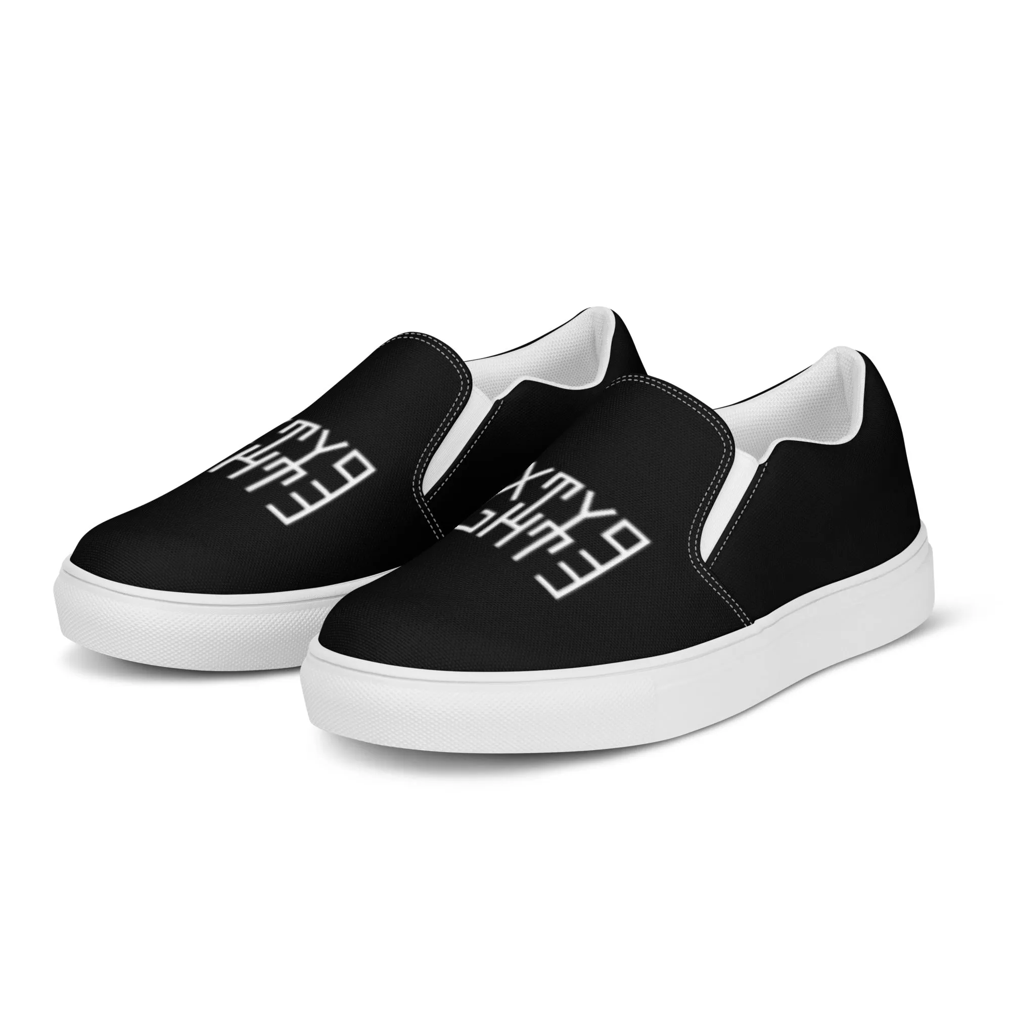 Sixty Eight 93 Logo White & Black Women’s Slip On Shoes