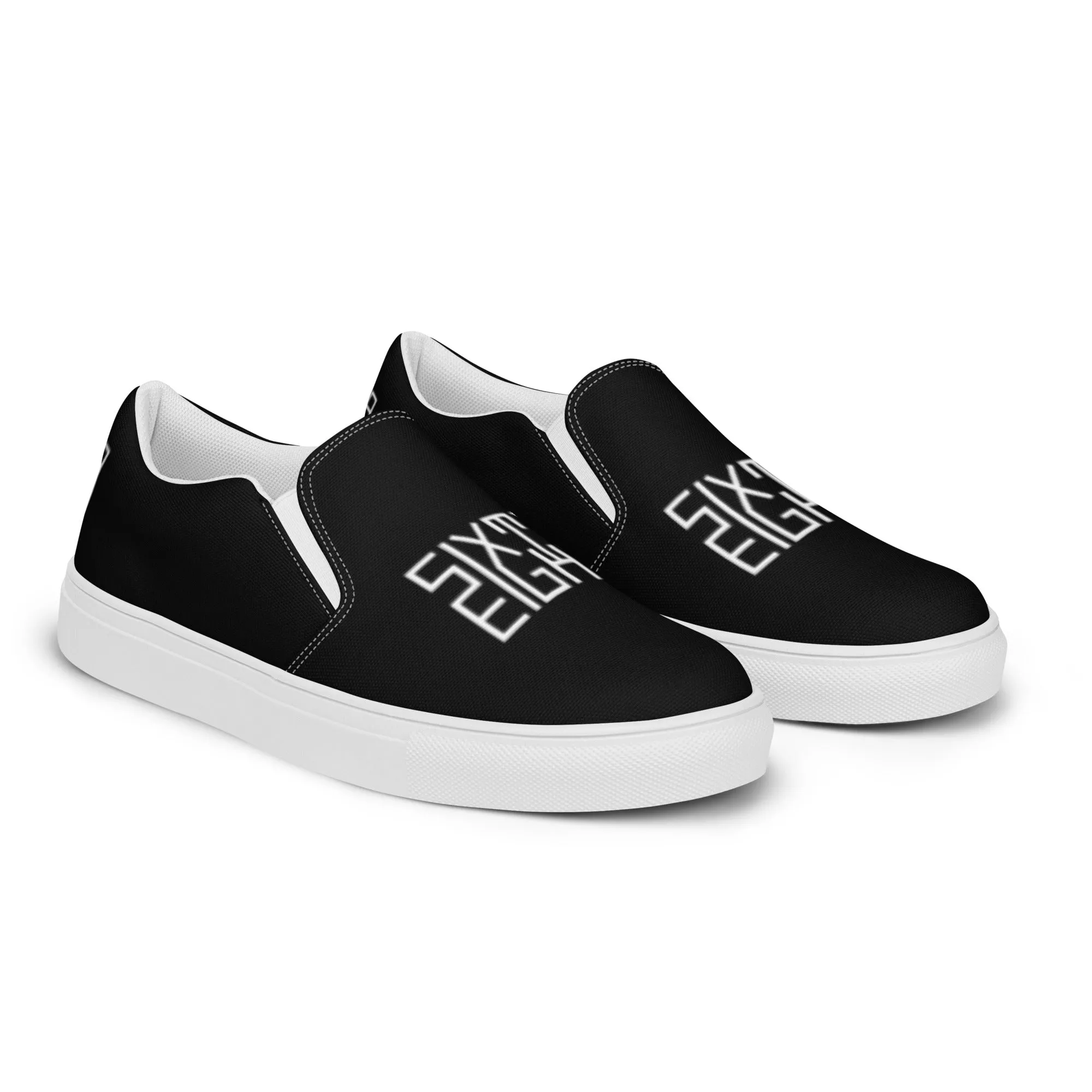 Sixty Eight 93 Logo White & Black Women’s Slip On Shoes