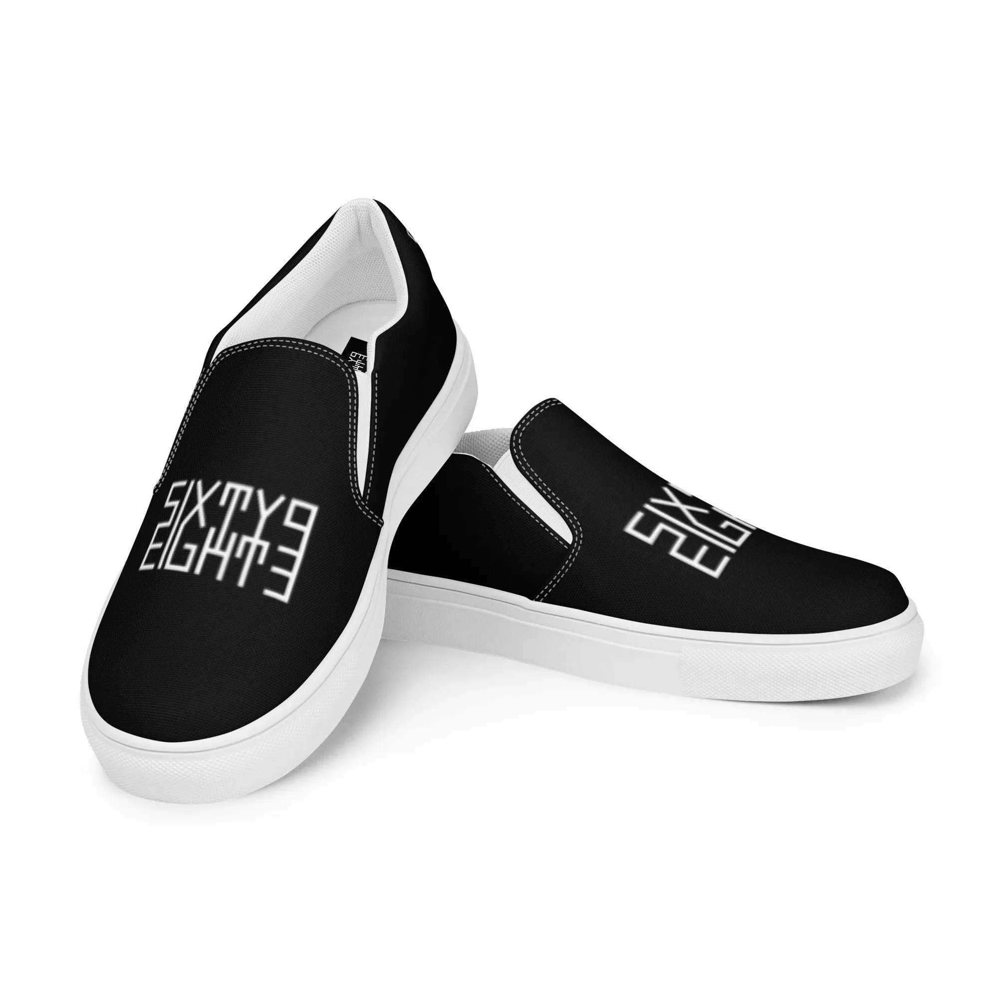 Sixty Eight 93 Logo White & Black Women’s Slip On Shoes