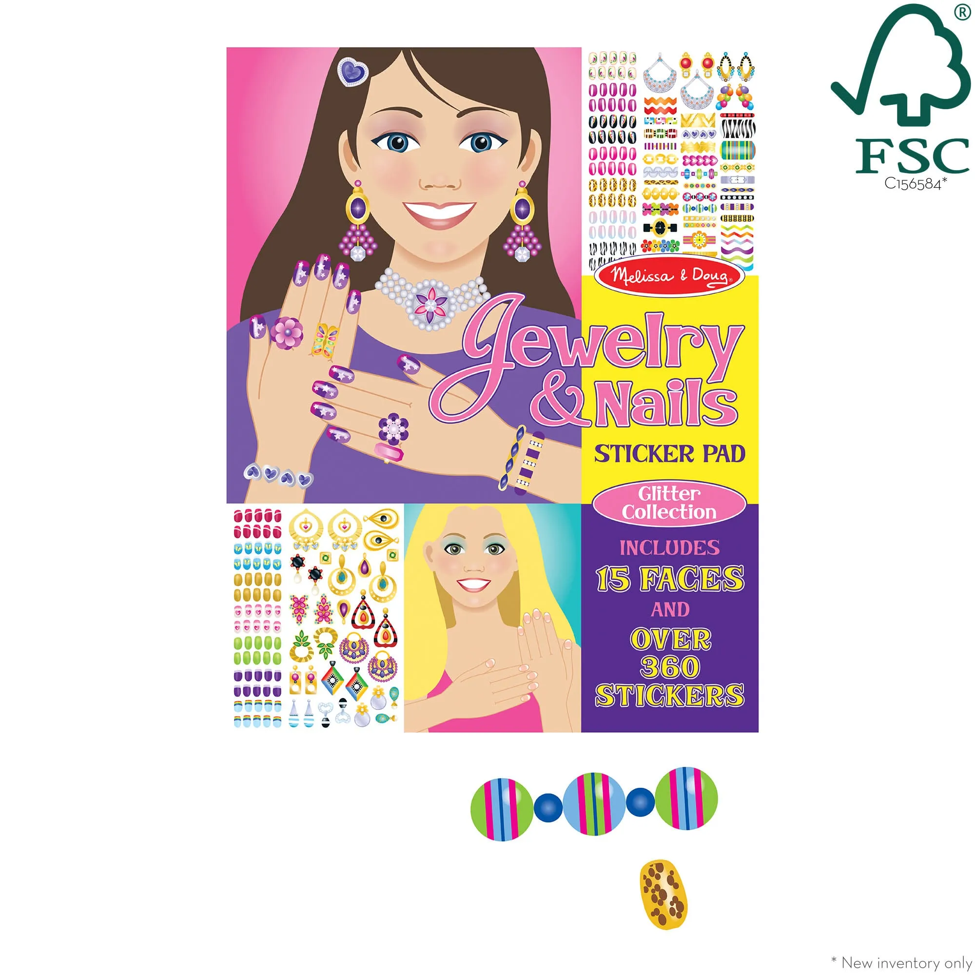 Sticker Pad - Jewelry & Nails Glitter Collection