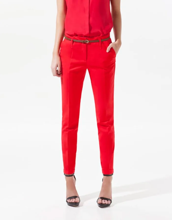 Straight Leg Pencil Pants