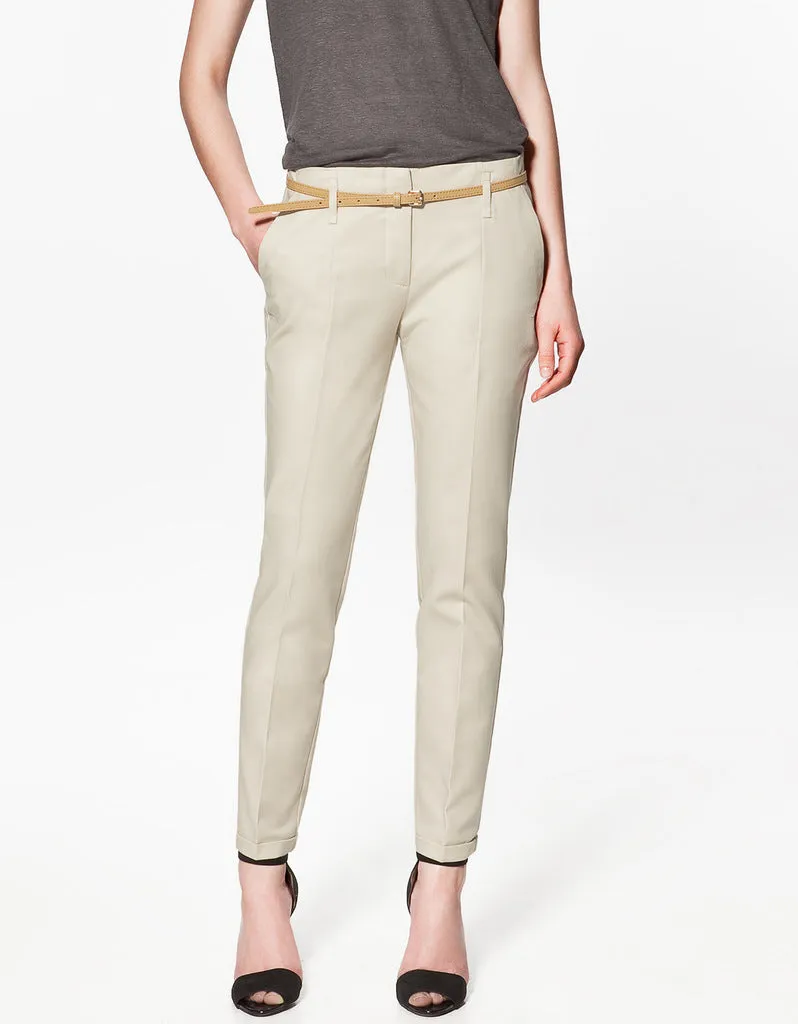 Straight Leg Pencil Pants