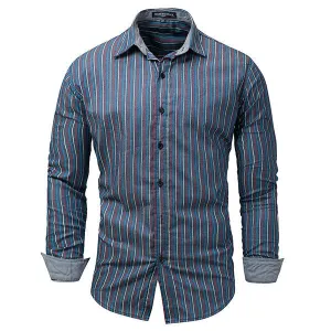 Striped Patchwork Dress Shirts