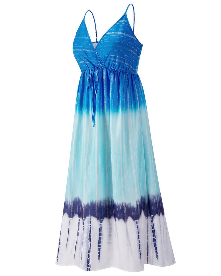 Tie-Dye Slip Dress Ombre Dress