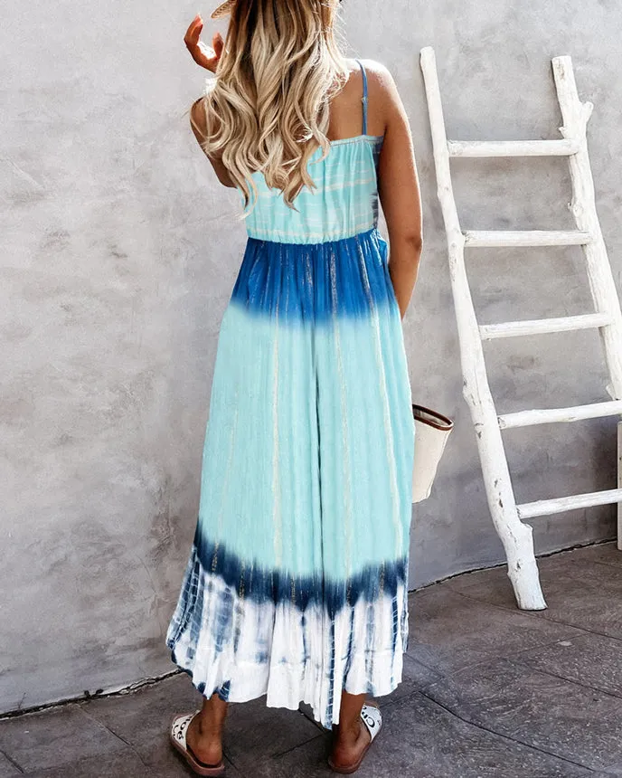 Tie-Dye Slip Dress Ombre Dress