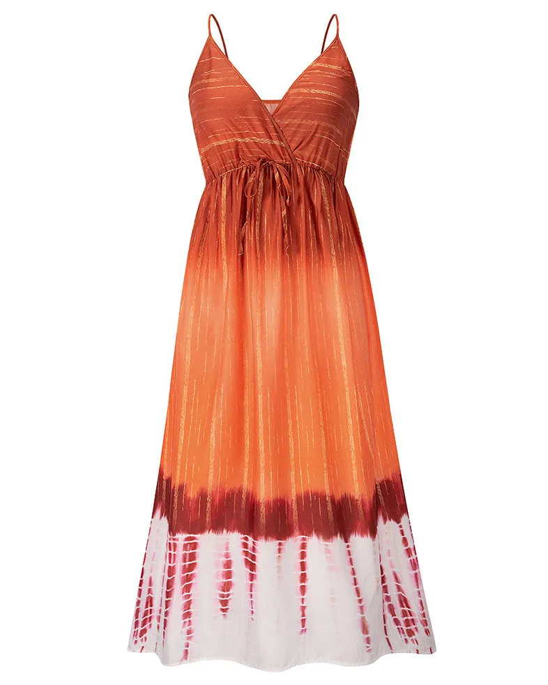 Tie-Dye Slip Dress Ombre Dress