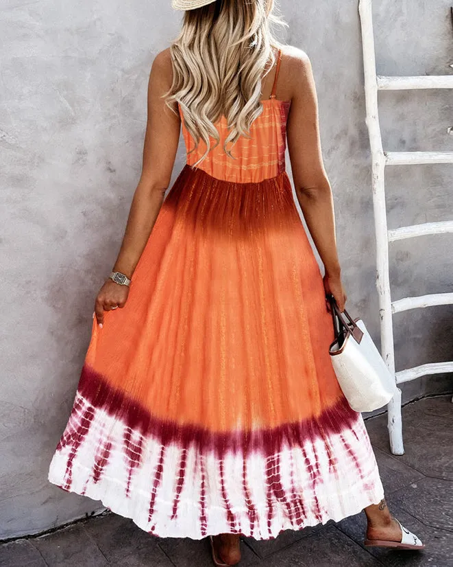 Tie-Dye Slip Dress Ombre Dress