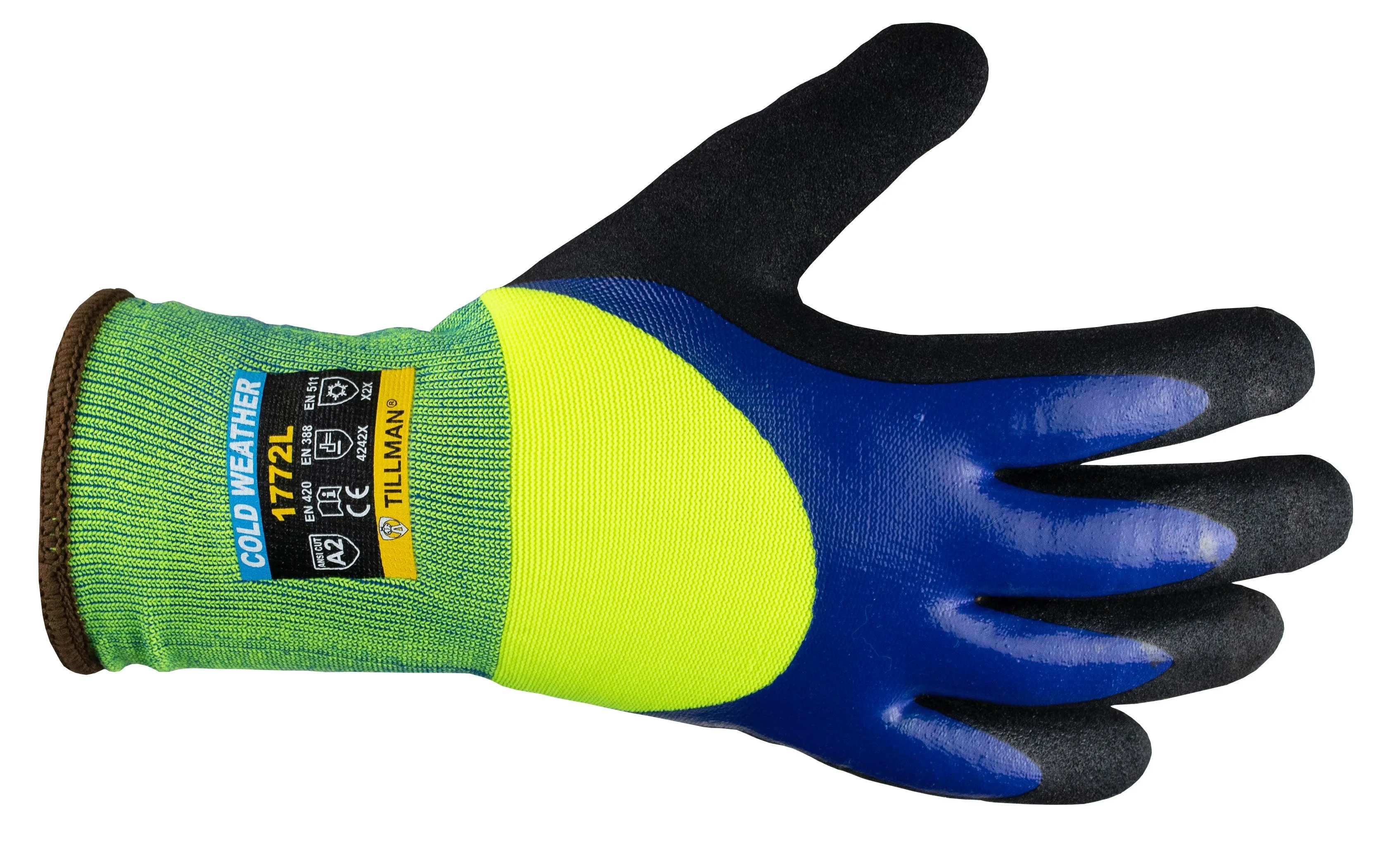 Tillman 1772 Cold Weather High-Vis w/ ANSI A2 Cut Resistance Winter Glove (1 Pair)